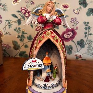 Jim Shore Heartwood Creek Christmas Silent Night Musical Nativity Angel